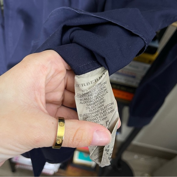 Burberry Brit Shirt Men Small Black Nova Check Button Up Classic Fit Logo - Picture 4 of 8